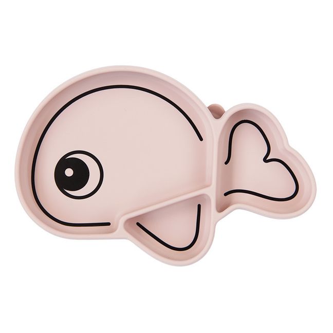 Plato antideslizante Wally de silicona  | Rosa Palo