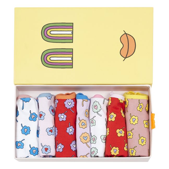 Set di 7 canotte per la settimana in cotone Bio | Rosa