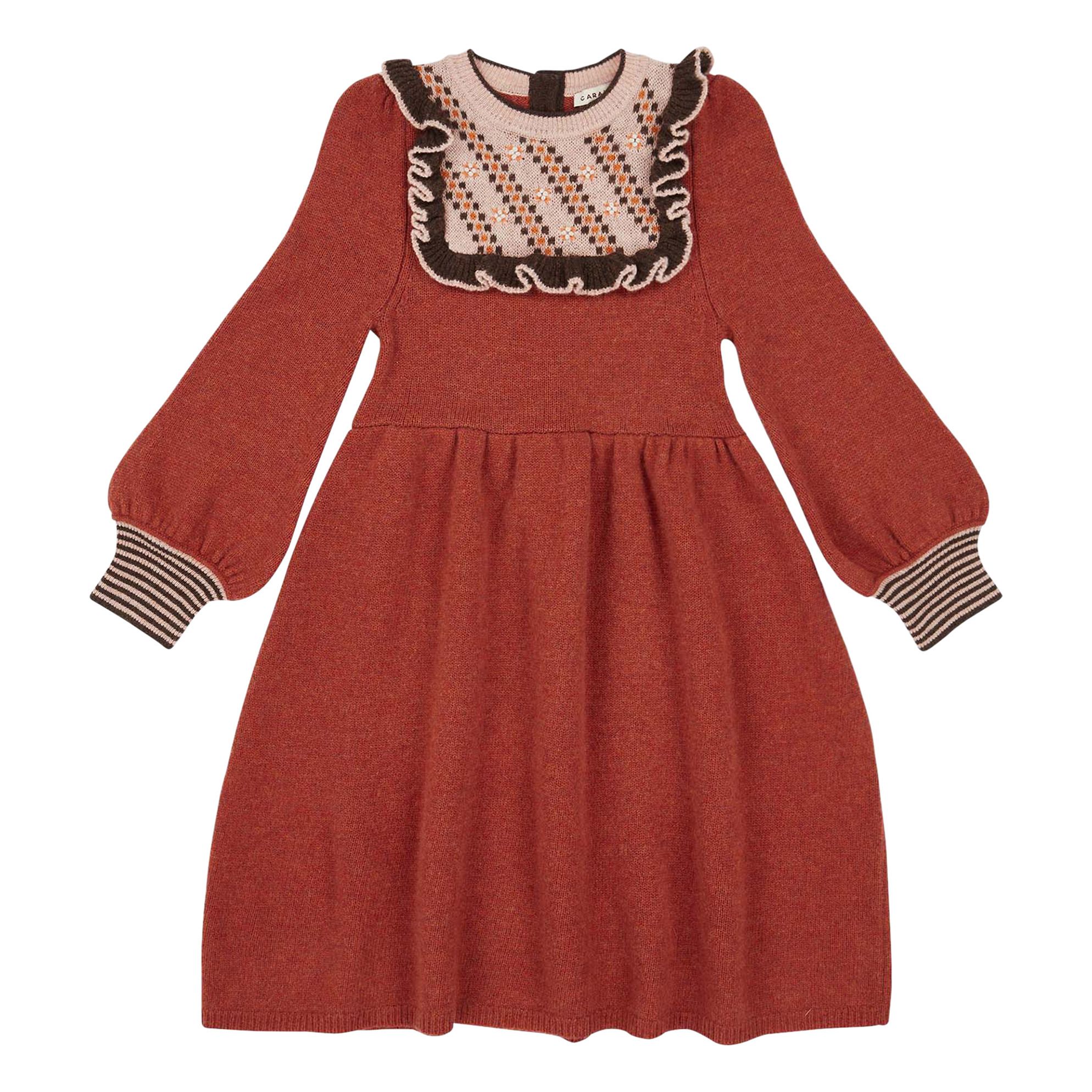 Caramel - Robe Merinos Nightingale - Fille - Rouille