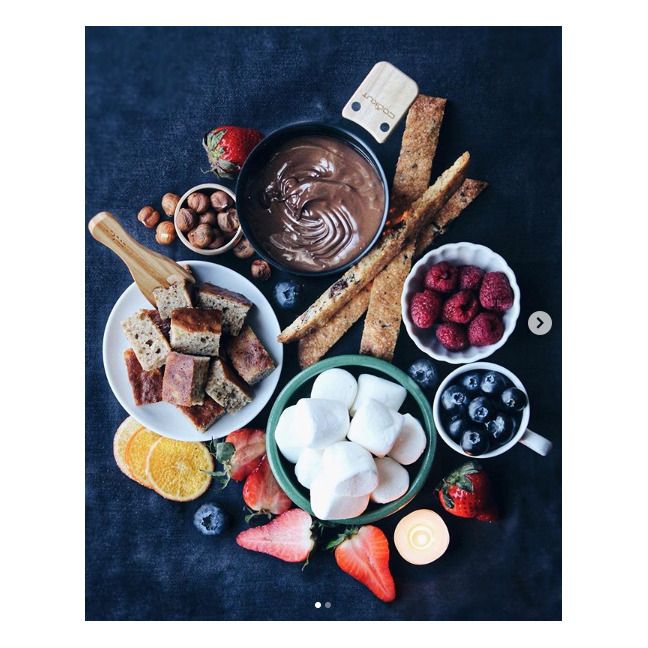 Fondue de chocolate con vela | Negro