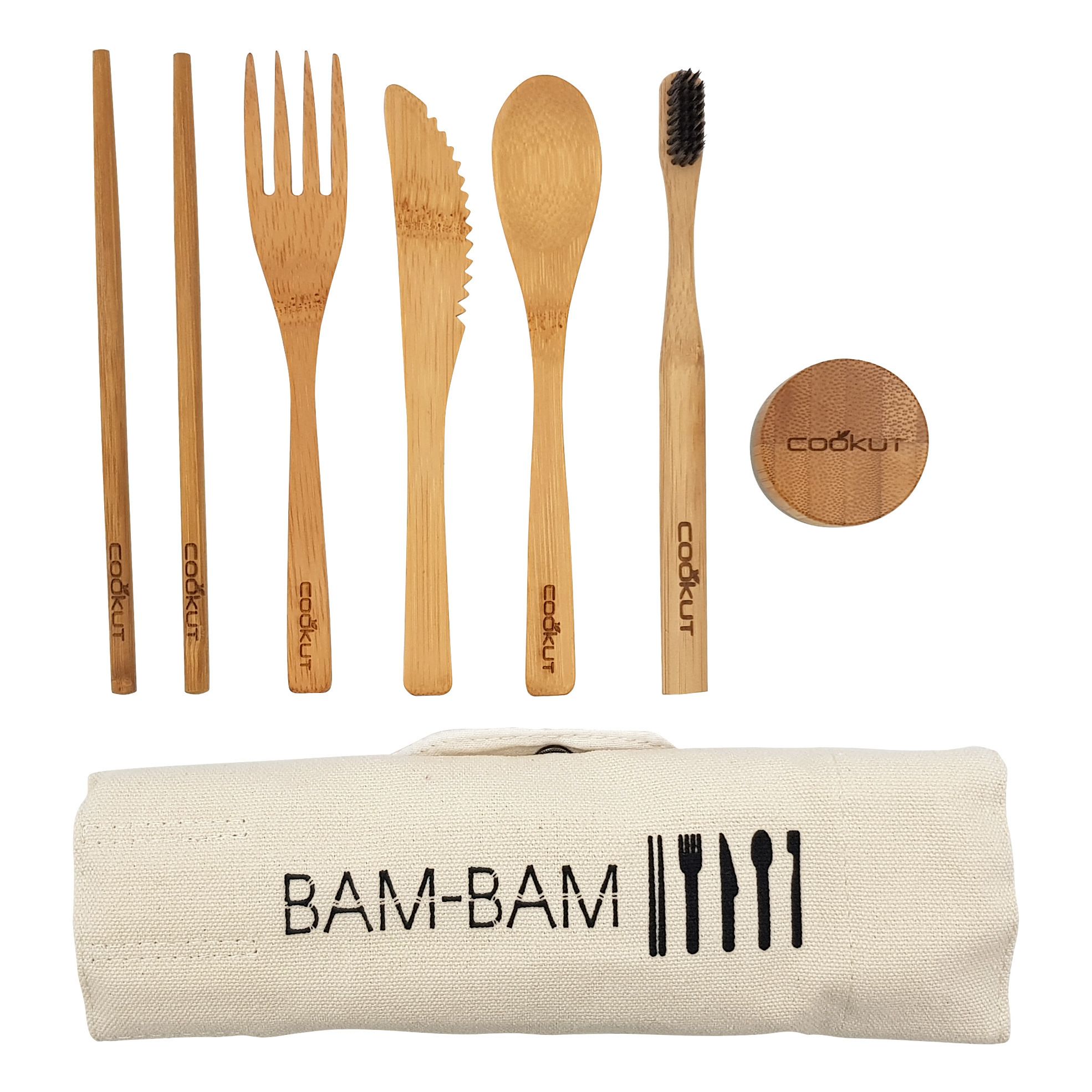 Cookut - Kit repas en bambou - Naturel