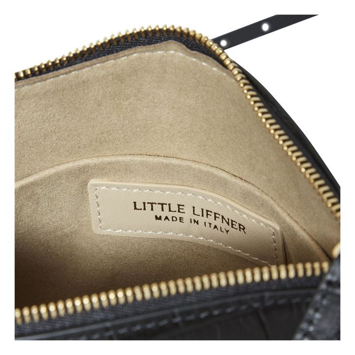 Little Liffner - Pebble Croc-print Crossbody Bag - Black