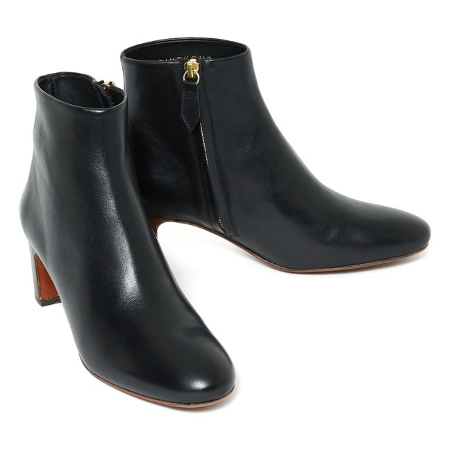 Halbstiefel aus Leder n°290 | Schwarz