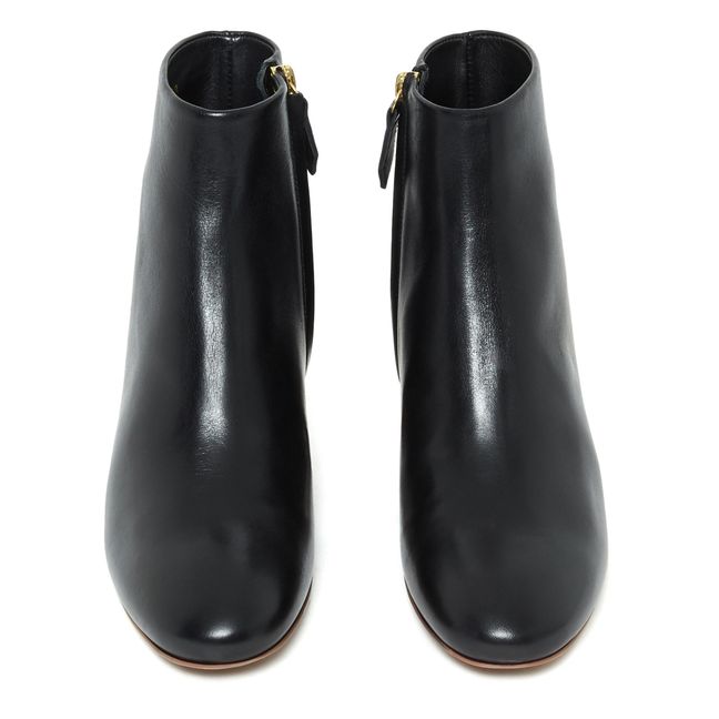 Halbstiefel aus Leder n°290 | Schwarz