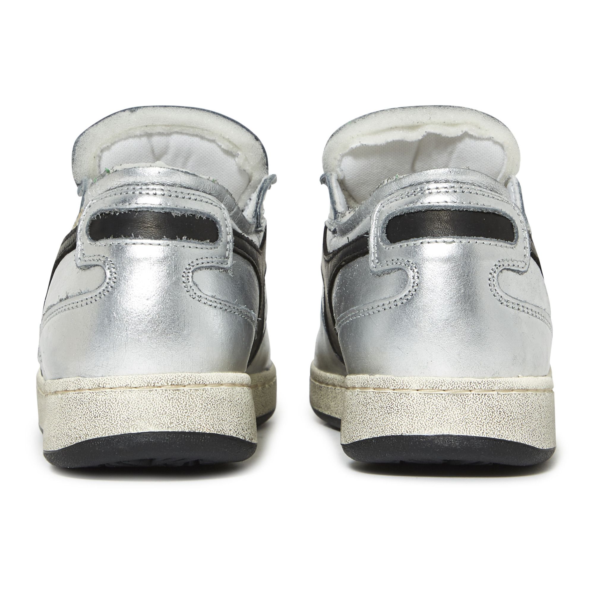 Row Cut Silver HighTop Sneakers Silver Diadora Heritage Shoes