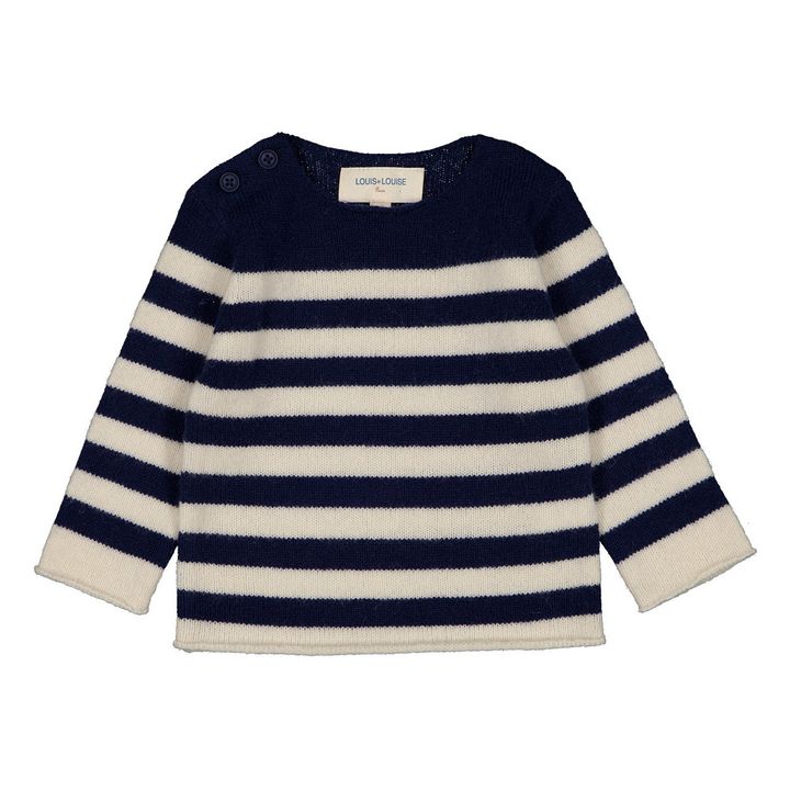 Louis Louise - Merino Wool Jumper - Navy blue | Smallable