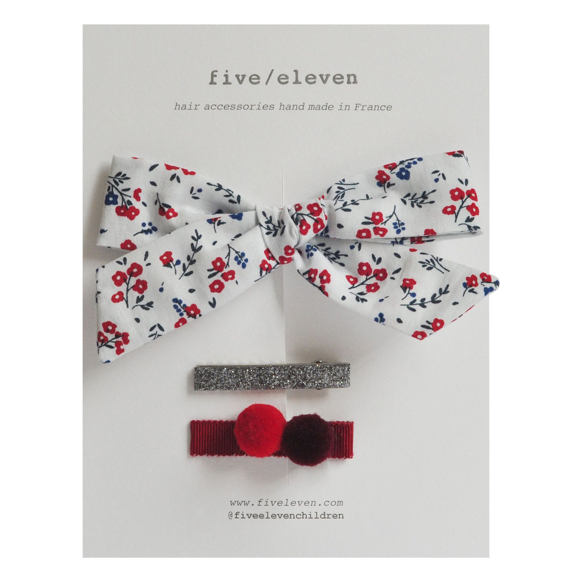 Five / Eleven - Set 3 Barrettes Forever - Fille - Bordeaux