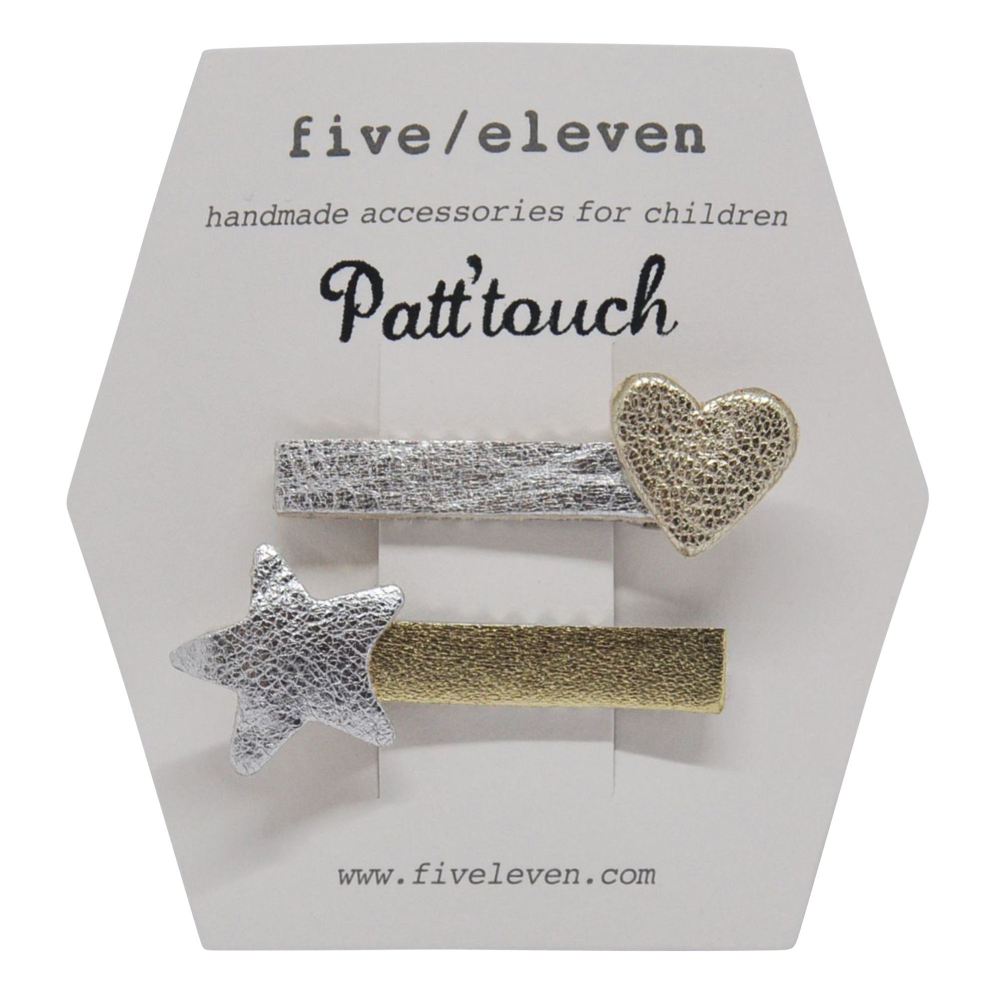 Five / Eleven - Set 2 Barrettes Vesta - Fille - Doré