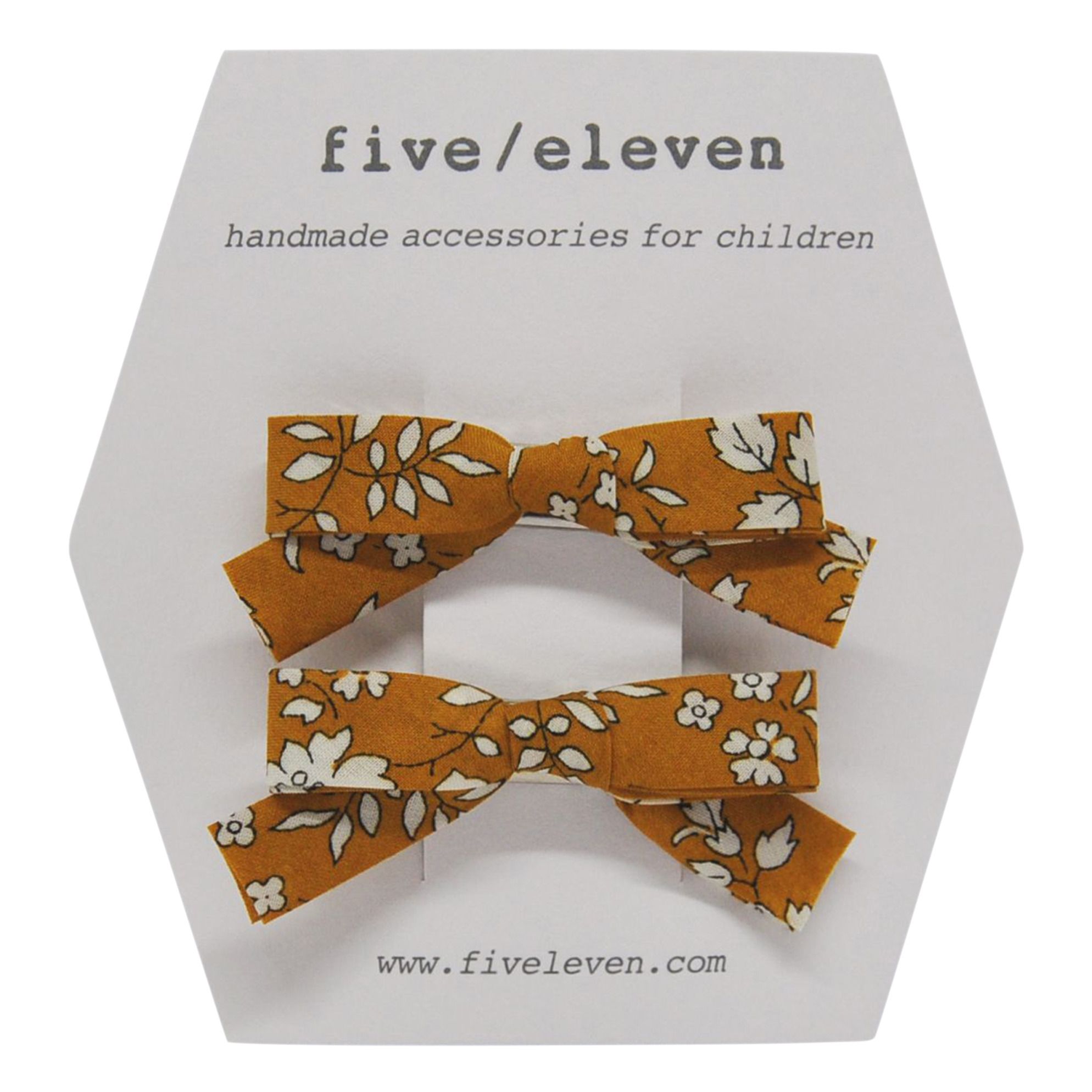Five / Eleven - Set 2 Barrettes Liberty - Fille - Ocre