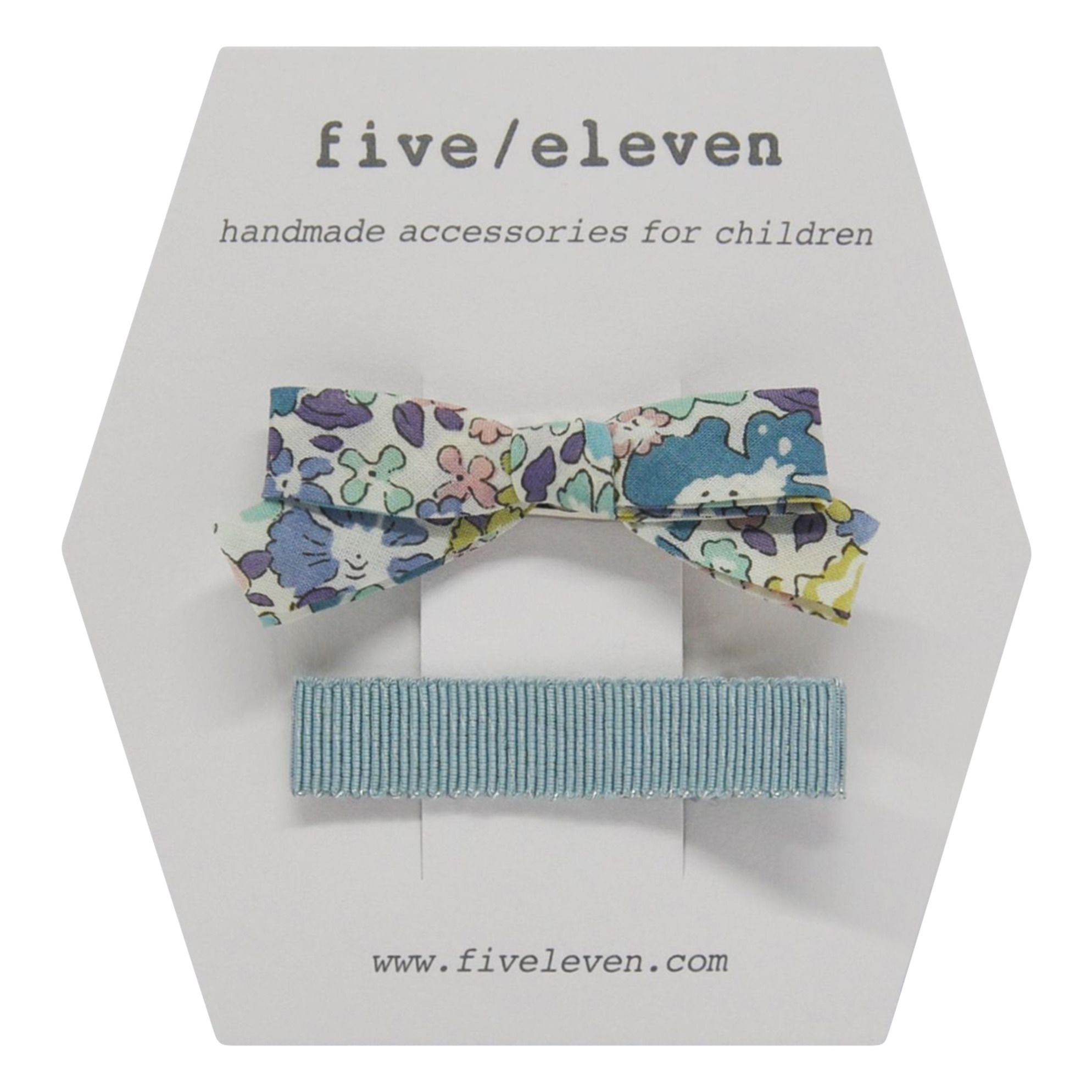 Five / Eleven - Set 2 Barrettes - Fille - Bleu ciel