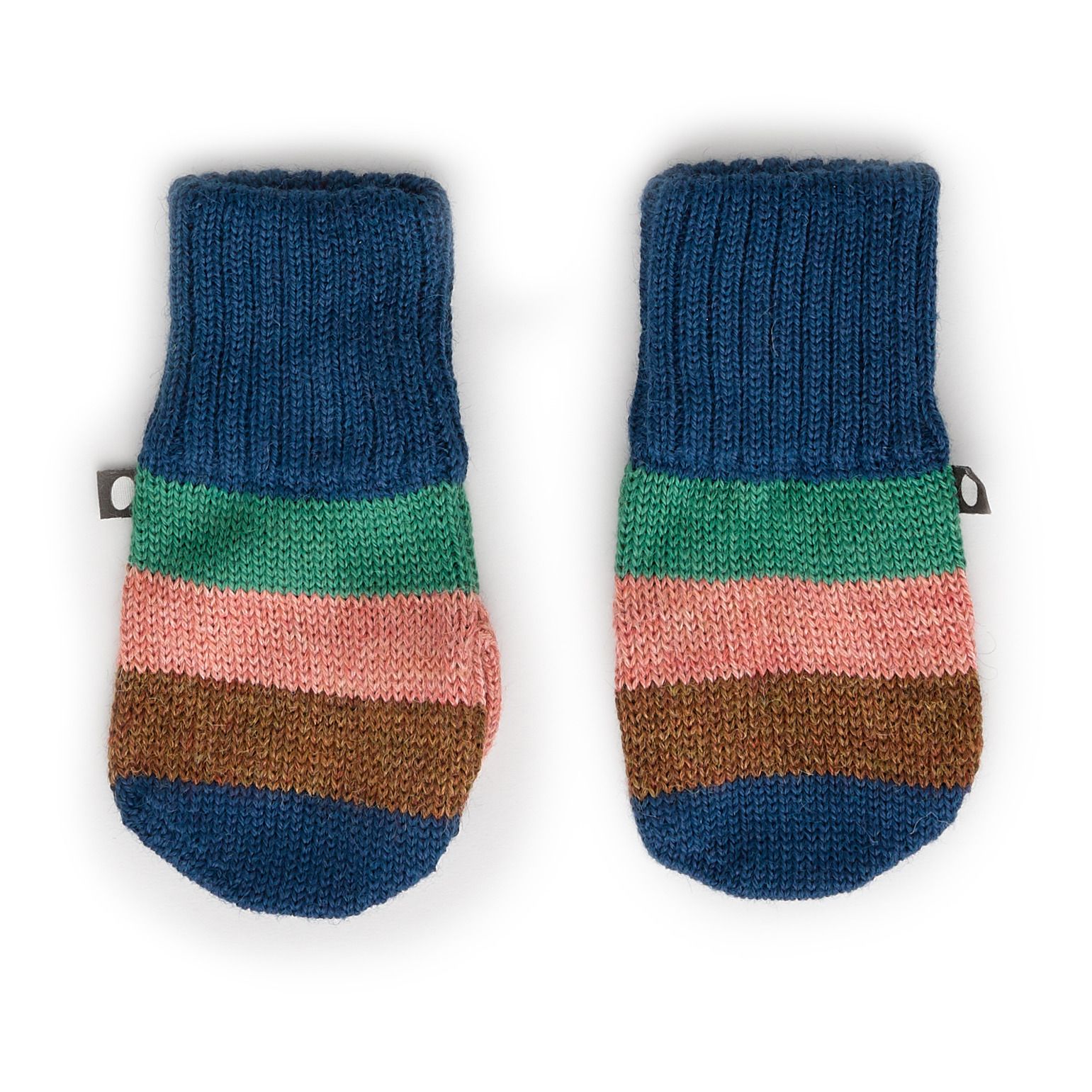 Oeuf NYC - Moufles Baby Alpaga Rayé - Fille - Bleu indigo