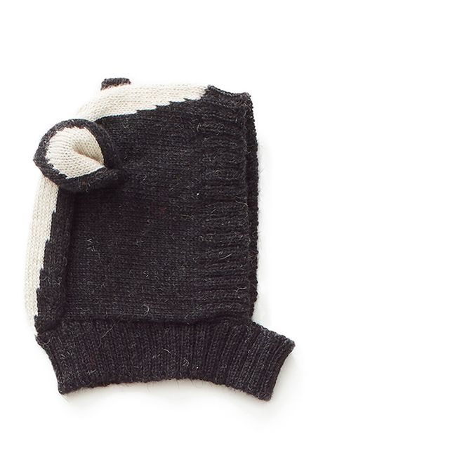 Baby Alpaca Skunk Balaclava | Black