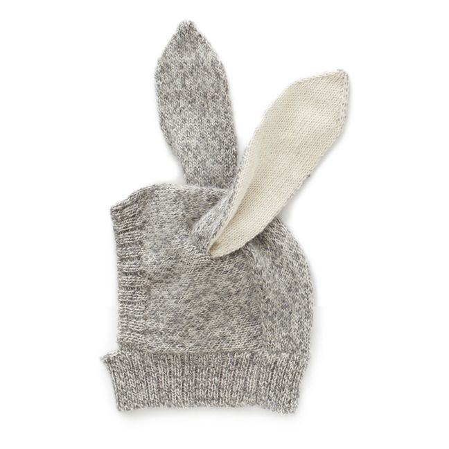 Schlupfmütze Baby Alpaka Bunny | Grau Meliert