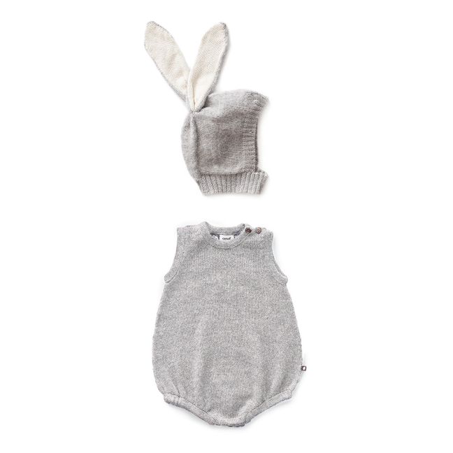 Conjunto Pelele Baby Alpaca Conejo | Gris