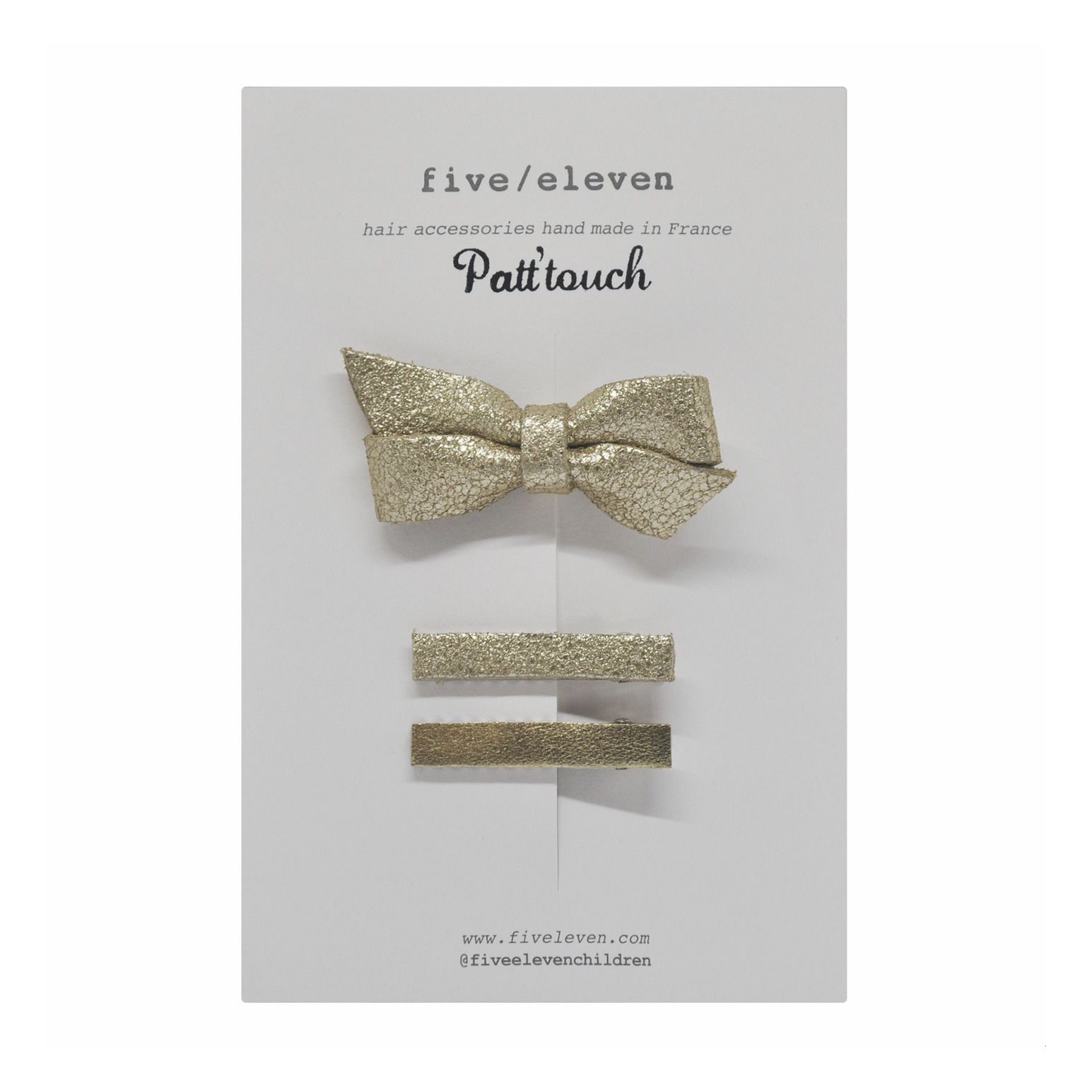 Five / Eleven - Set 3 Barrettes Gaïa - Fille - Doré