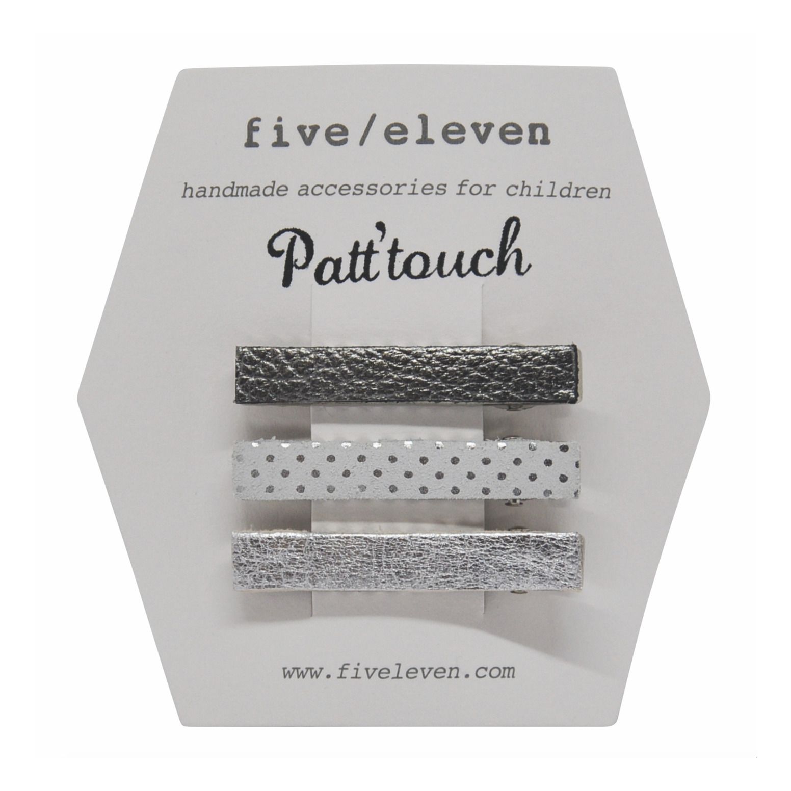 Five / Eleven - Set 3 Barrettes Clips - Fille - Argenté