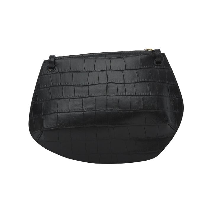 Little Liffner - Pebble Croc-print Crossbody Bag - Black