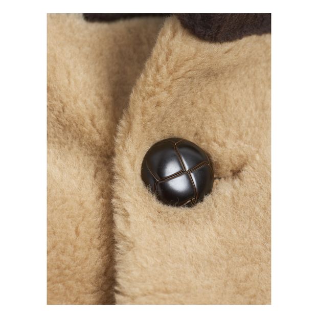 Mini Rodini Beige & Brown E.T. Faux Fur Coat Mini Rodini Beige & Brown E.T. Faux Fur Coat