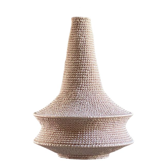 Lampadario realizzato all’uncinetto Joosh | Beige