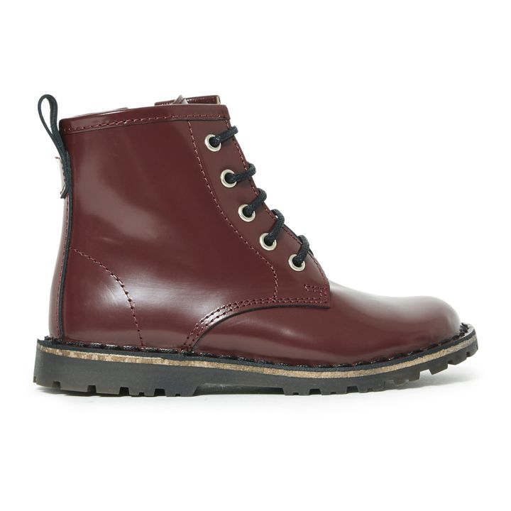 Burgundy lace up ankle hot sale boots