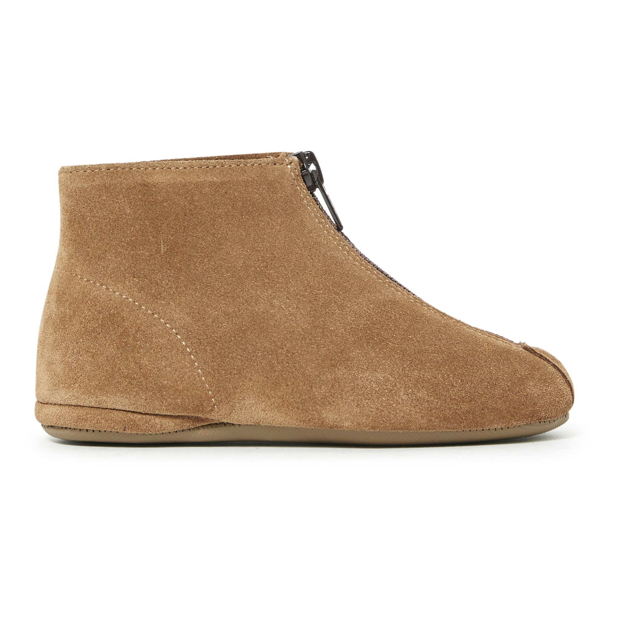 Pèpè - Chaussons Zippés Nubuck - Fille - Marron
