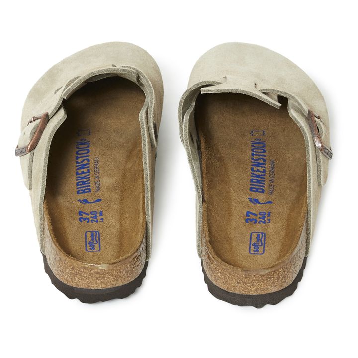 Boston Suede Leather Clogs - Adult Collection Taupe brown Birkenstock ...