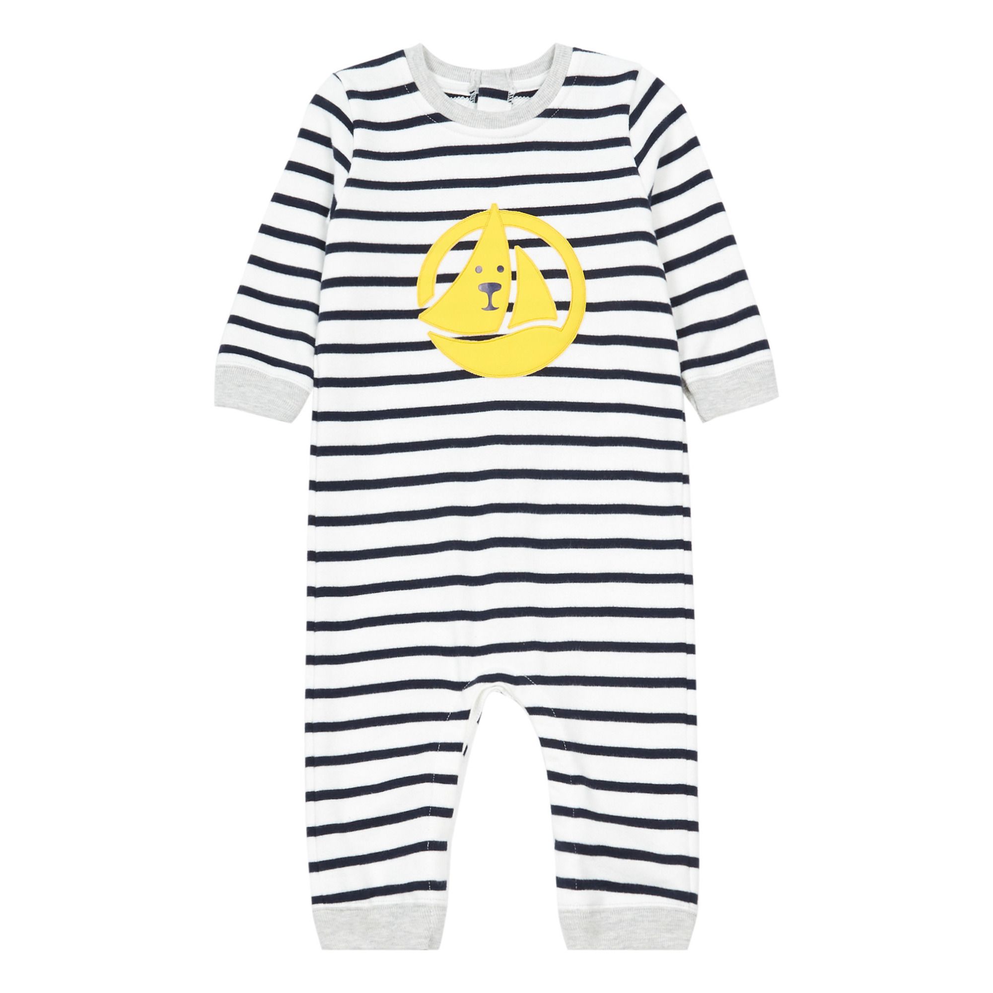 Petit Bateau - Combinaison Marinière - Fille - Blanc