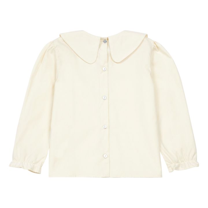 Blusa de algodón orgánico Joana | Blanco- Imagen del producto n°2
