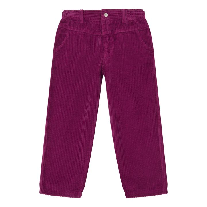 Pantalon Velours Côtelé | Rouge framboise- Image produit n°0