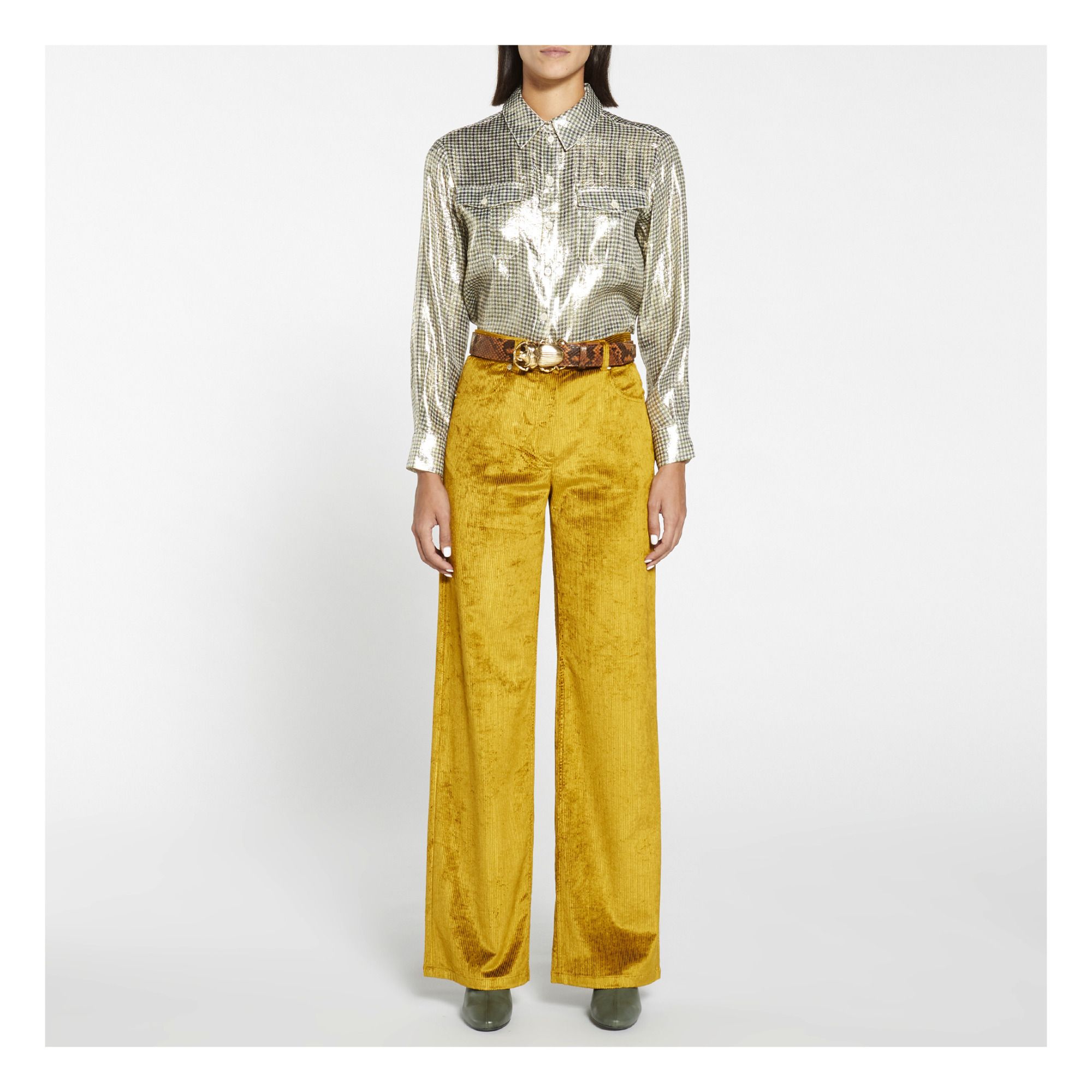 Pantalon Pana Verde Le Cruel - Elephant Asturiana Fashion