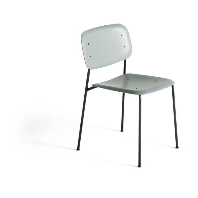 Silla Soft edge - base de metal | Verde Almendra