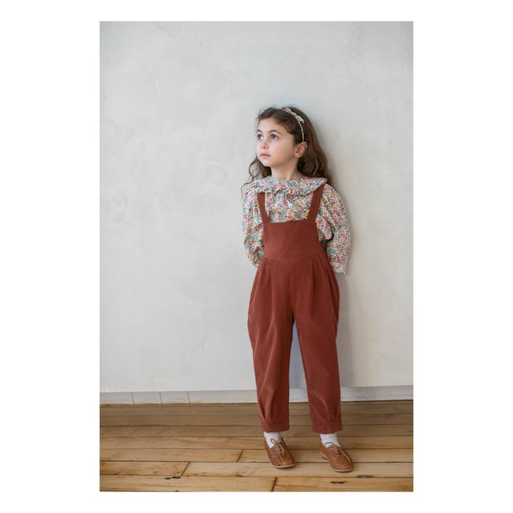 Imogen Velour Corduroy Overalls | Camel