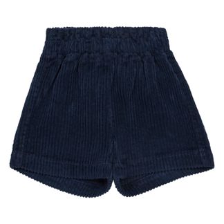 blue velour shorts