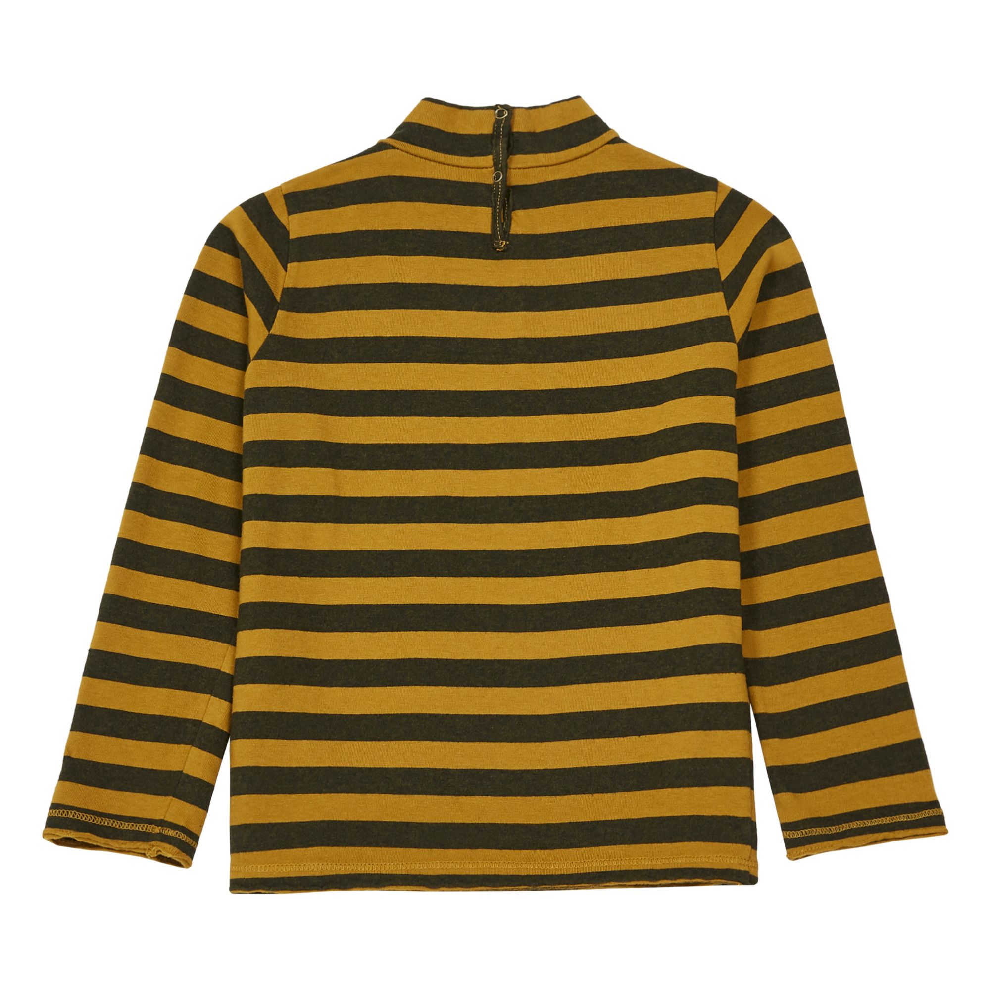 Black and shop yellow striped turtleneck