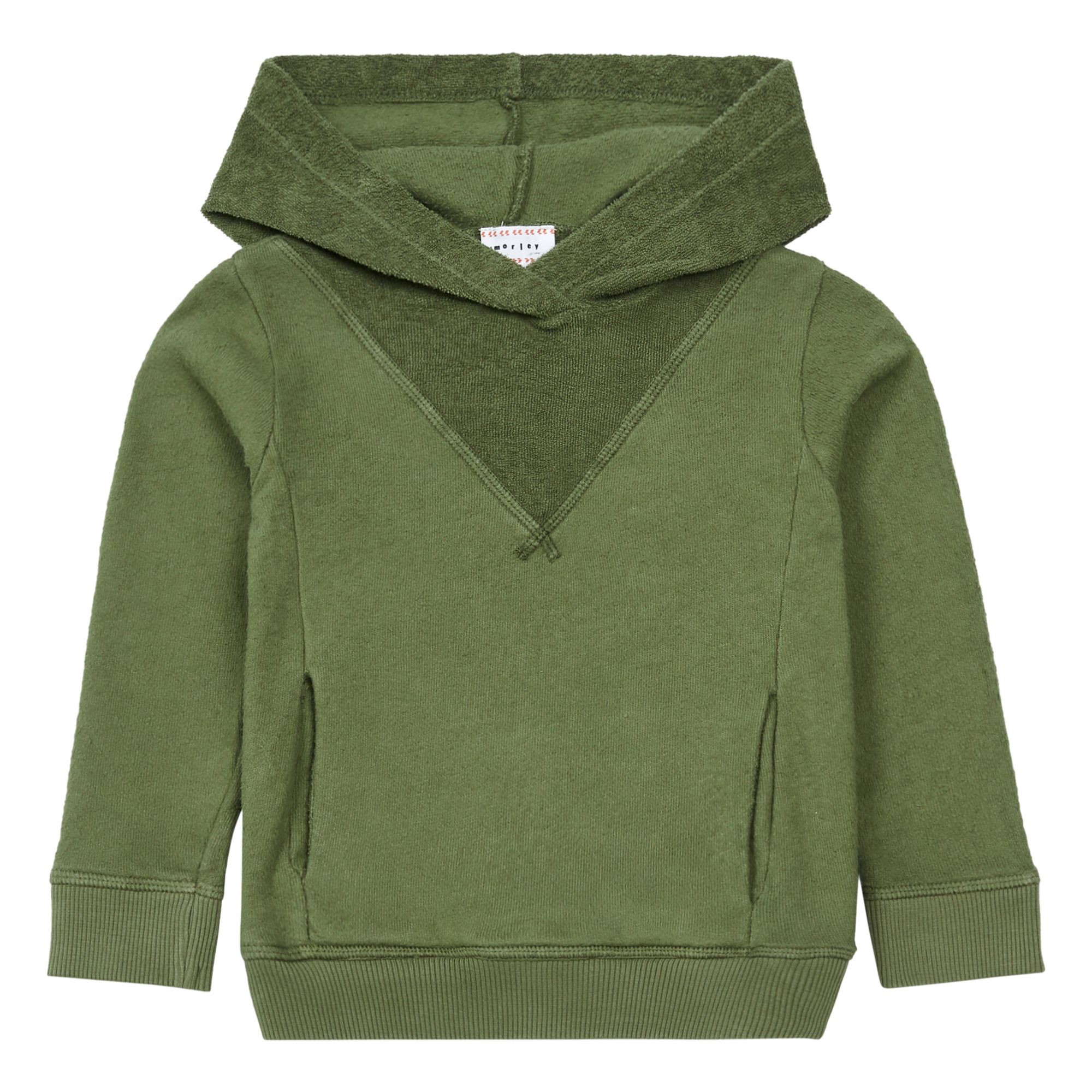 Morley - Hoodie Coton Bio Monroe - Fille - Vert olive
