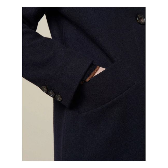 Mantel Chera aus Wolle | Navy