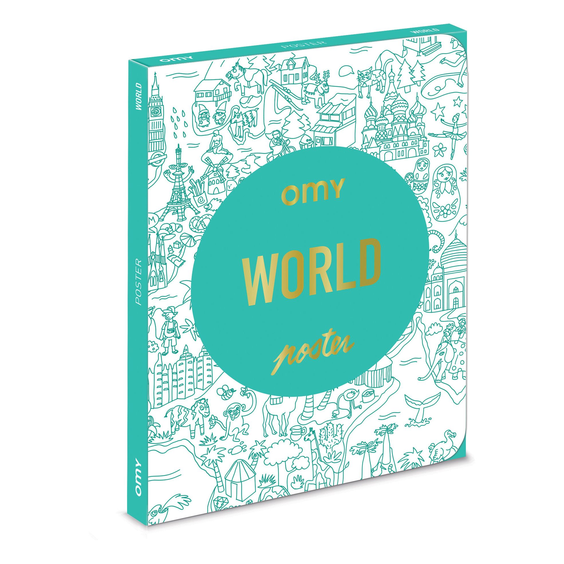 Omy - Poster Pocket World - Multicolore