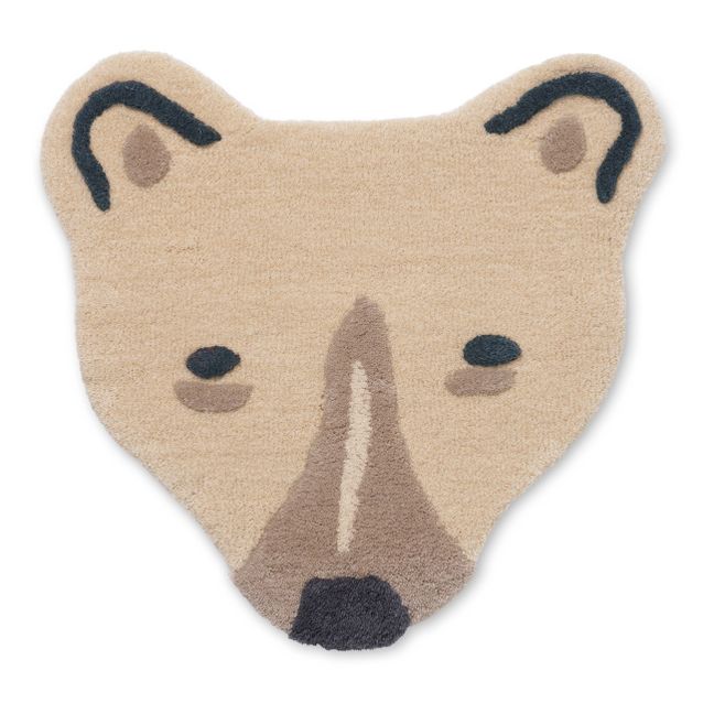 Tappeto trapuntato testa di orso polare | Bianco