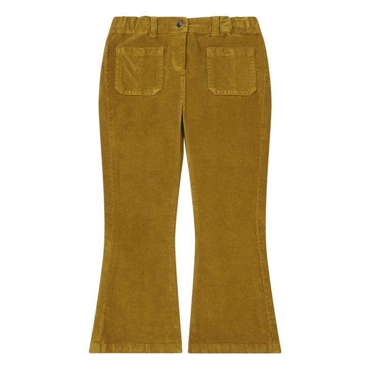 Pantalon flare online terciopelo