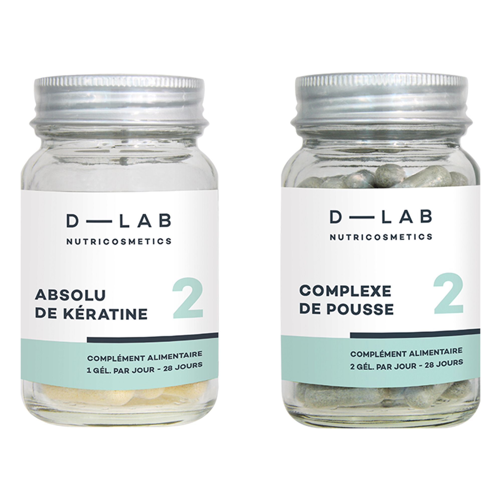 D-LAB NUTRICOSMETICS - Duo Nutrition-Capillaire - 1 mois - Blanc