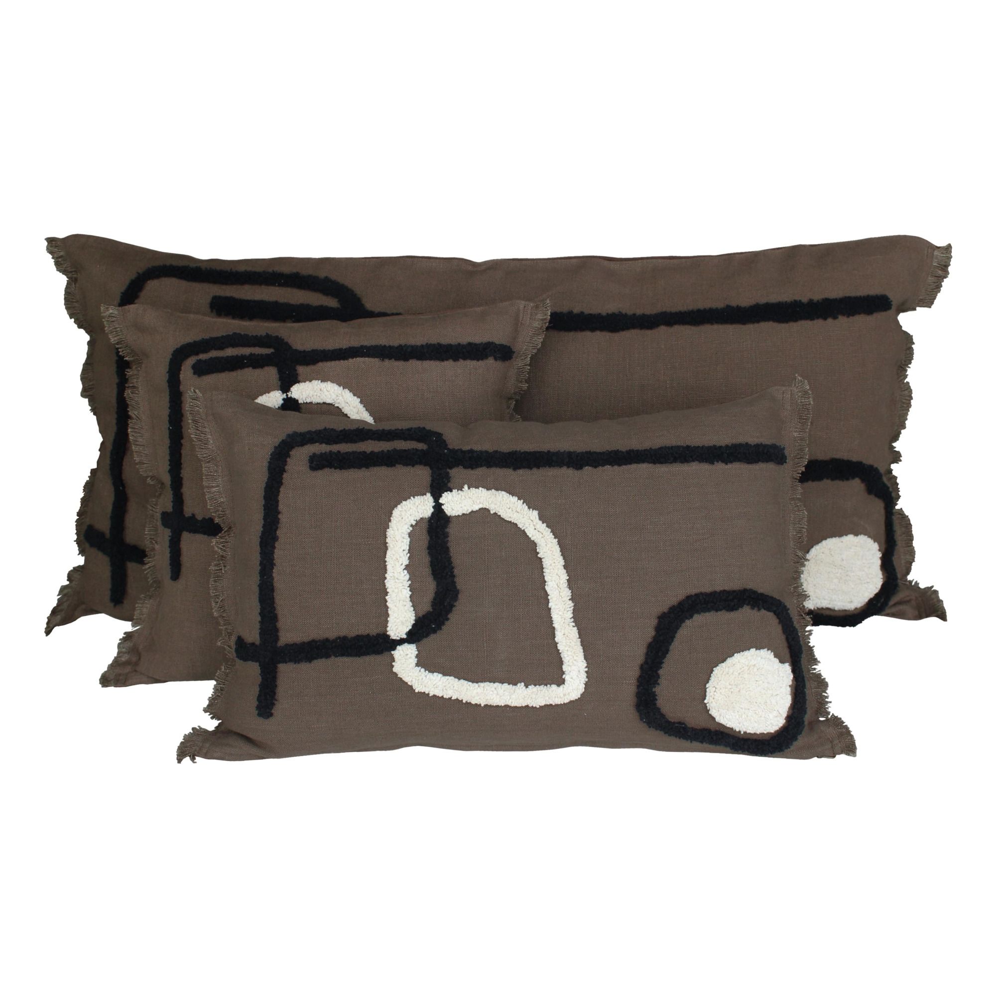 Harmony - Housse de coussin Tikri - Chocolat