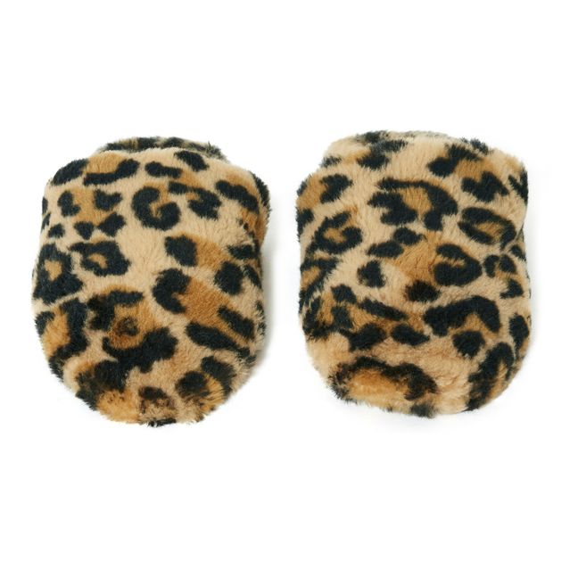 Pantofoline Peau in lana merino | Leopardo