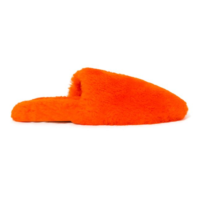 Pantofoline Peau in lana merino Arancione