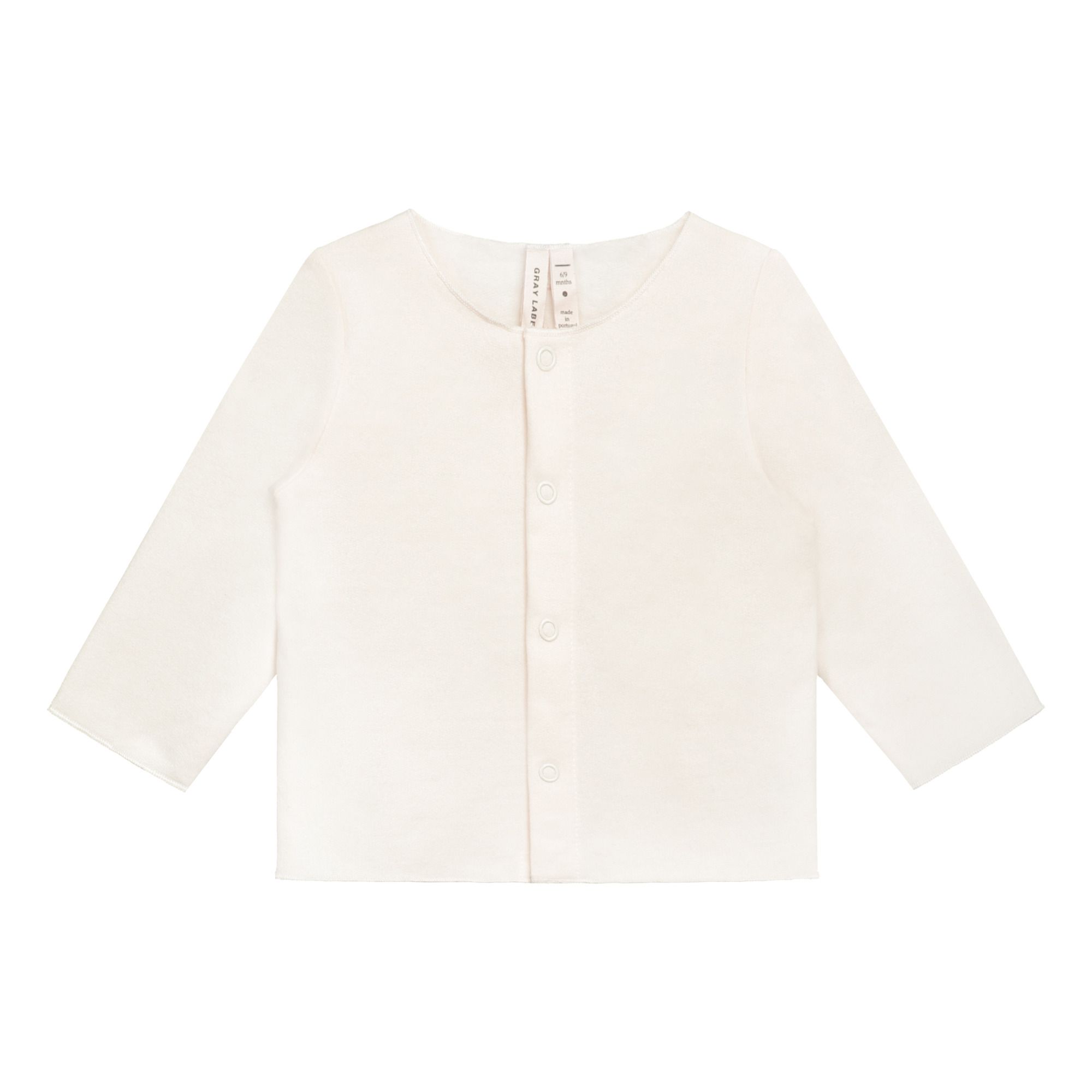 Gray Label - Cardigan Uni Coton Bio - Fille - Blanc cassé