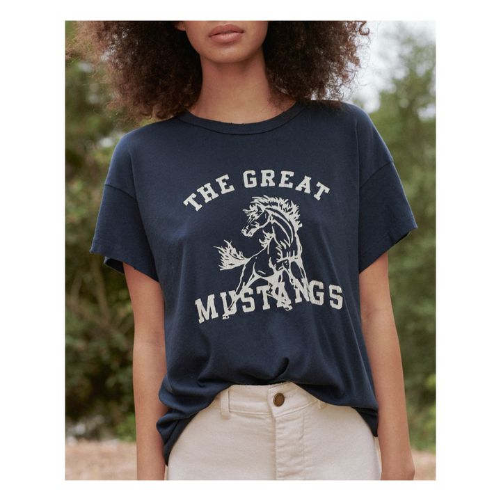 Boxy - Mustang-motif T-shirt Great Crew Smallable | blue Navy The - The