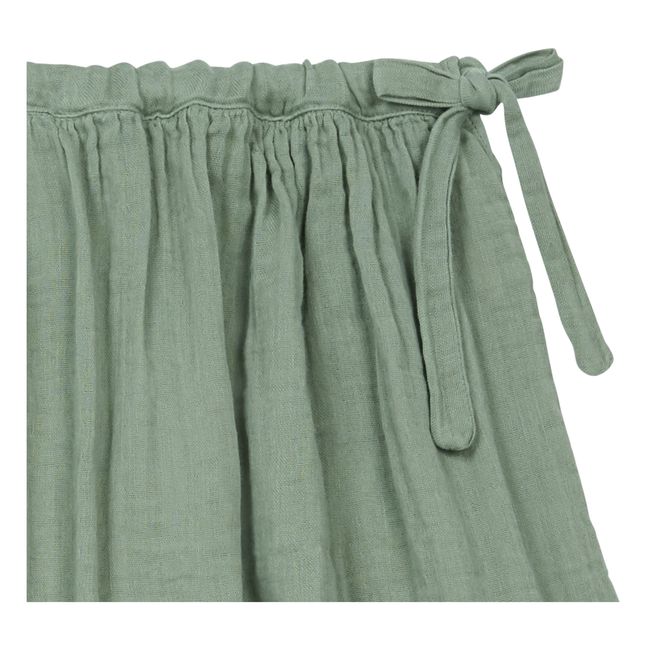 Jupe Courte Ava Coton Bio | Vert argile