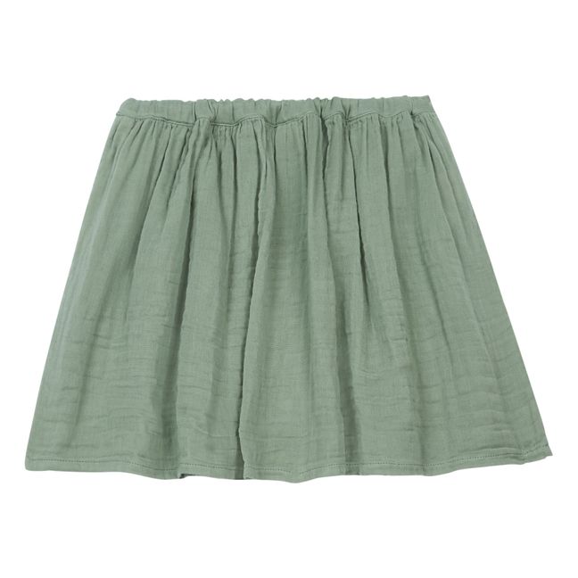 Jupe Courte Ava Coton Bio | Vert argile