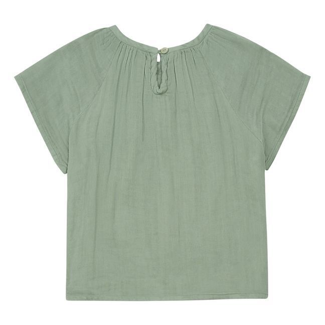 Camicetta Clara in cotone bio | Verde argilla