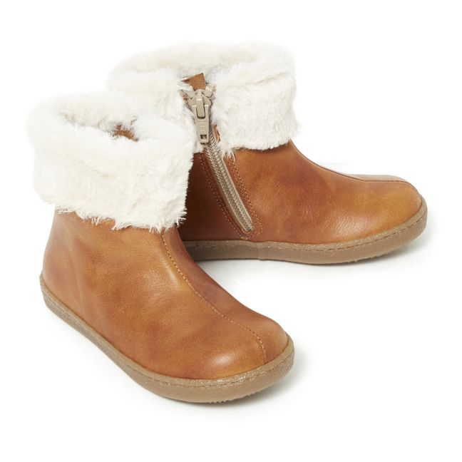 Fur Boots - Collection Two Con Me - Camel
