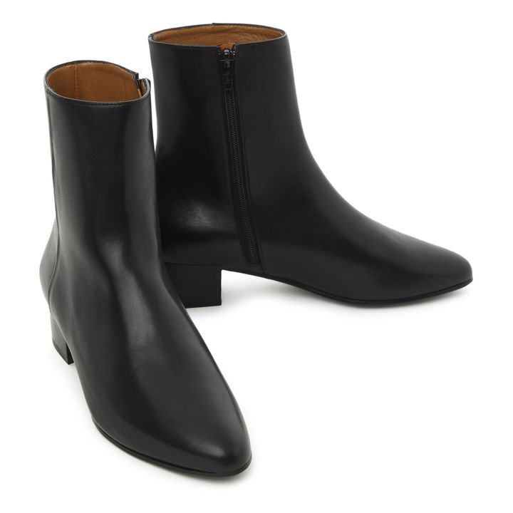 Michele Leather Boots Black